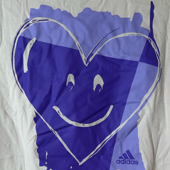 adidas U Co G T Funny Printing Sports Round Neck Short Sleeve Pink T-Shirt - Picture 6 of 12